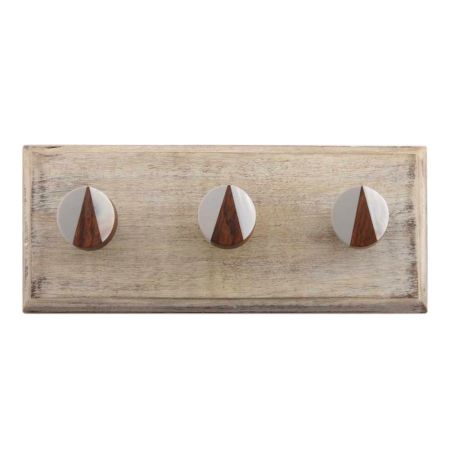 Mixed Round Flat Wooden Hooks